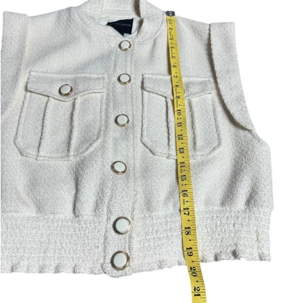 Christian Lacroix Tweed Sleeveless Button Front Vest size XS - Picture 10 of 11
